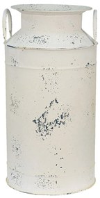 Béžová dekoratívna plechová kanva na mlieko Fun Antique - Ø 28*53 cm