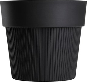 PLASTOVÝ KVETINÁČ SILVA LINE 14,5X13 CM ČIERNA