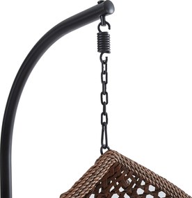 Skládací závěsné houpací křeslo Houseland Lisso XL hnědé