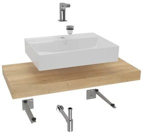 Kúpeľňová zostava SAT s doskou pod umývadlo Dolce 100x8x50 cm dub halifax KSETDO11, 1 ks