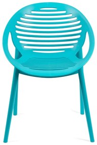 Tyrkysovomodrá plastová záhradná stolička Joanna – Bonami Selection