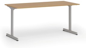 Kancelársky stôl PRIMO BETA, 1600 x 800 mm, sivá podnož, buk