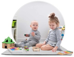 Stan pre deti s lampou Nukido 740521 - šedý