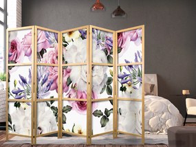 Artgeist Japonský paraván - Floral Glade II [Room Dividers] Japanese Veľkosť: 225x161