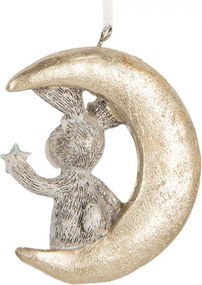 2ks závesná vianočná dekorácia zajačik na nechtíka - 7*3*8 cm