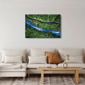 Obraz - Rieka medzi horami, Kaukaz, Rusko (90x60 cm)