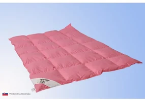 Termop paplón Premium 140x200 cm Letný, perie/páper Ružový