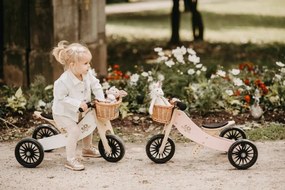 Drevené balančné odrážadlo Tiny Tot Plus 2v1 ružová