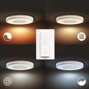 PHILIPS HUE Prisadené stropné LED inteligentné osvetlenie HUE BEING s vypínačom, 27W, teplá biela-studená biela,