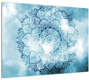 Sklenený obraz - Nebeská mandala (70x50 cm)