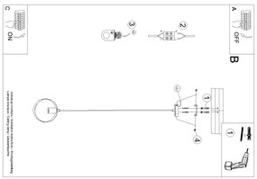 Sollux SL.1137 - Luster na lanku TITRAN 1xE27/60W/230V biela