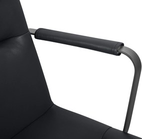 Kancelárska stolička Hilda pravá koža - čierna
