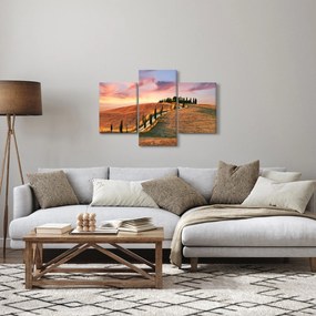 Obraz - Dom na kopci, Toskánsko, Taliansko (90x60 cm)