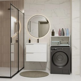 Kúpeľňový regál nad práčku NINA biely