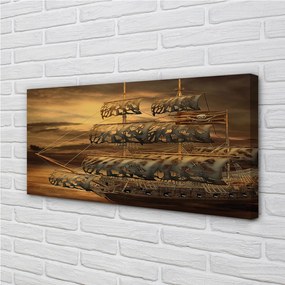 Obraz canvas morská loď mraky 120x60 cm