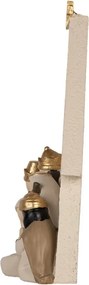 Christmas Decoration Figurine Nativity Scene 16x6x21 Cm Beige Plastic - 16*6*21 cm