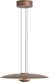 Moderná závesná lampa bronzová s orechovým drevom vrátane stmievateľnej LED - Smith