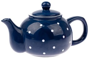 Modrá keramická kanvica Dakls Dots, 1 l