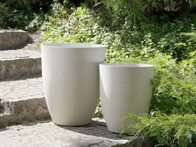 Sada 2 kvetináčov 42 cm Crotty (biela). Vlastná spoľahlivá doprava až k Vám domov. 1074877