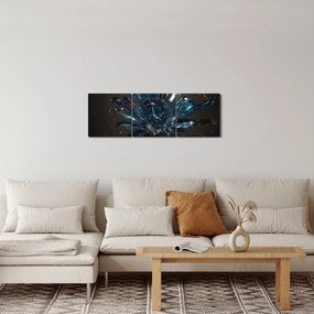Obraz kryštálu (s hodinami) (90x30 cm)