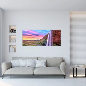 Obraz - Vodopád Seljalandsfoss (120x50 cm)