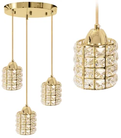Toolight Toolight, Stropné svietidlo Crystal Gold APP726-3CRP, zlatá, OSW-08746