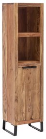 furniture-nabytek.cz - Masívna kúpeľňová skrinka Sydney z akácie, lakovaná, hnedá – 31×25×125 cm