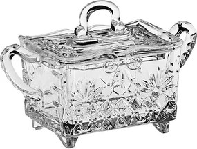 Crystal Bohemia Sklenená dóza truhlička