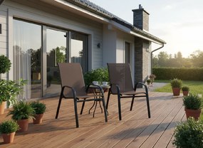 Garden Line SADA 2 HNEDÝCH ZÁHRADNÝCH STOLIČIEK 54 x 70 x 92 CM