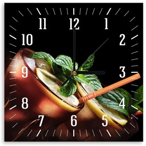 Gario Hodiny na stenu Koktail Cuba libre Rozmery: 80 x 80 cm
