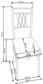 Jedálenský set FAUST kov/dub sonoma