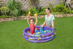 Bestway Nafukovací bazén s loptičkami 102cm x 25cm Bestway 52466 fialový