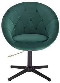 LuxuryForm DESIGN Kreslo VERA VELUR na čiernom kríži - zelené