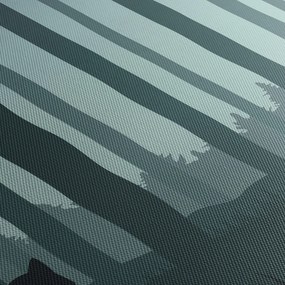 Obraz - Jeleň s vlkom v skalách (150x105 cm)