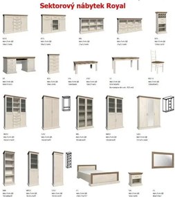 Vitrína Royal W2D, severská borovice/ divoký dub