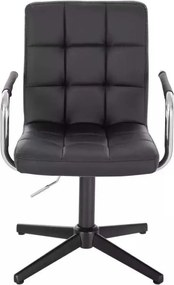 LuxuryForm DESIGN Stolička VERONA na čiernom kríži - čierna