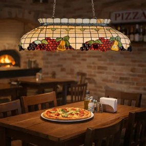 Luster do jedálne vitráž Tiffany lampa nad stôl FRUITS 3D 94*41*115