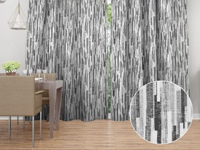 Biante Dekoračný záves Leona LN-175 Sivo-čierne pásiky 130x260 cm