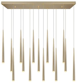 LED závesné svietidlo v zlatej farbe Cala – Trio Select