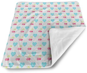 Sablio Deka pre bábätko Čerešne a srdce - 80x100 cm