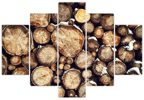 Obraz - Drevo v snehu (150x105 cm)