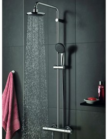GROHE Vitalio Start nástenný sprchový systém s termostatom, horná sprcha 1jet EcoJoy priemer 160 mm, ručná sprcha 2jet, chróm, 27960000