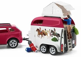 Schleich 42535 Dobrodružné auto s prívesom a koňom