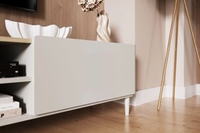 TV stolík Elivo 220 cm na nožičkách - kašmírová / dub olejovaný