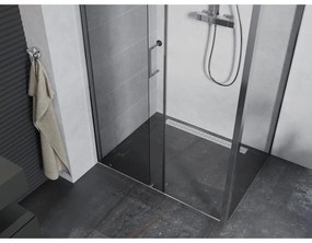 Mexen Apia, sprchový kút s posuvnými dverami 95 (dvere) x 80 (stena) cm, 6mm číre sklo, chrómový profil, 840-095-080-01-00