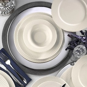 Porcelánová jídelní sada 24 ks Birny bílá