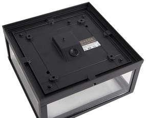 Priemyselné stropné svietidlo čierne IP44 2-žiarovkové - Charlois