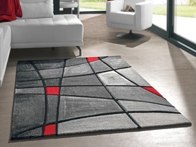 Koberec Brilliance 80x150 cm, šedo-červená abstrakcia