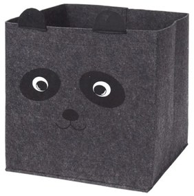 Box na hračky Panda tmavo sivý