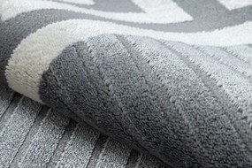 Koberec PEARL 51327F rám / grécky / štrukturálny, sivý